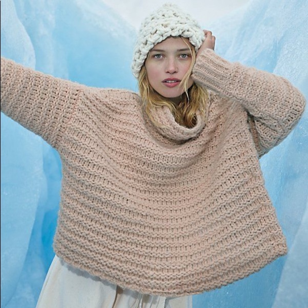Free People Links Links Chunky Mock Neck Sweater